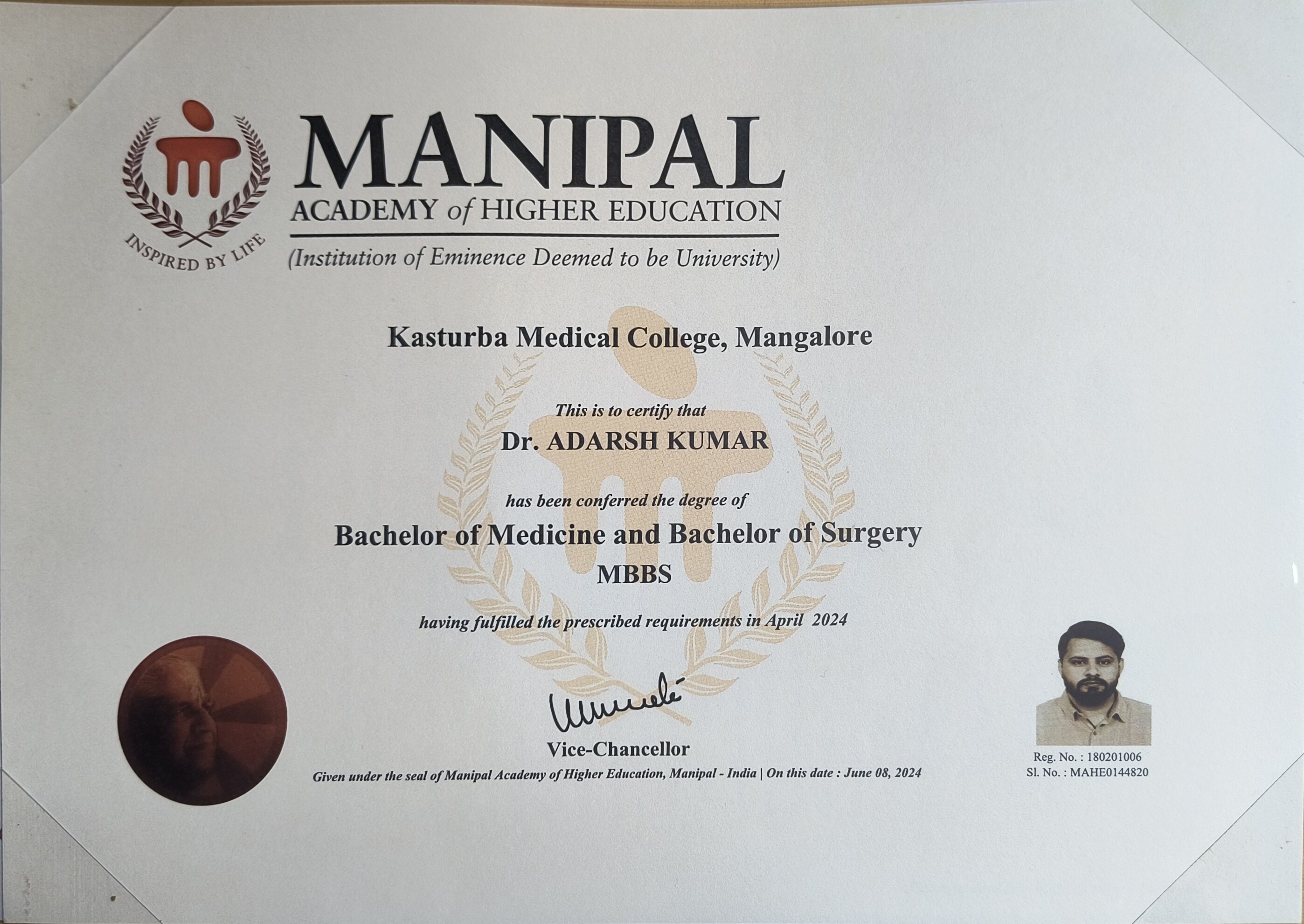 Doctor's certificate