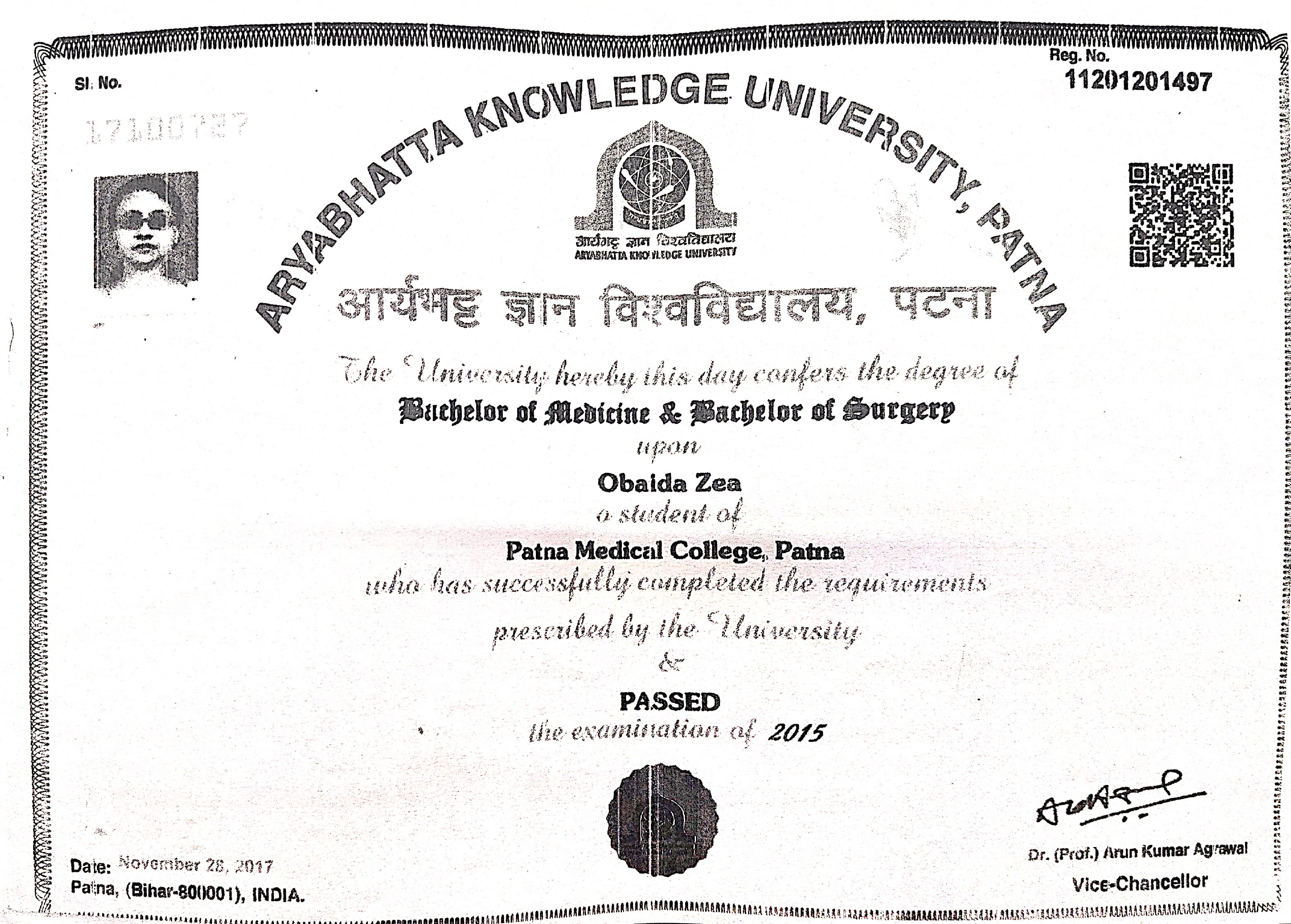 Doctor's certificate