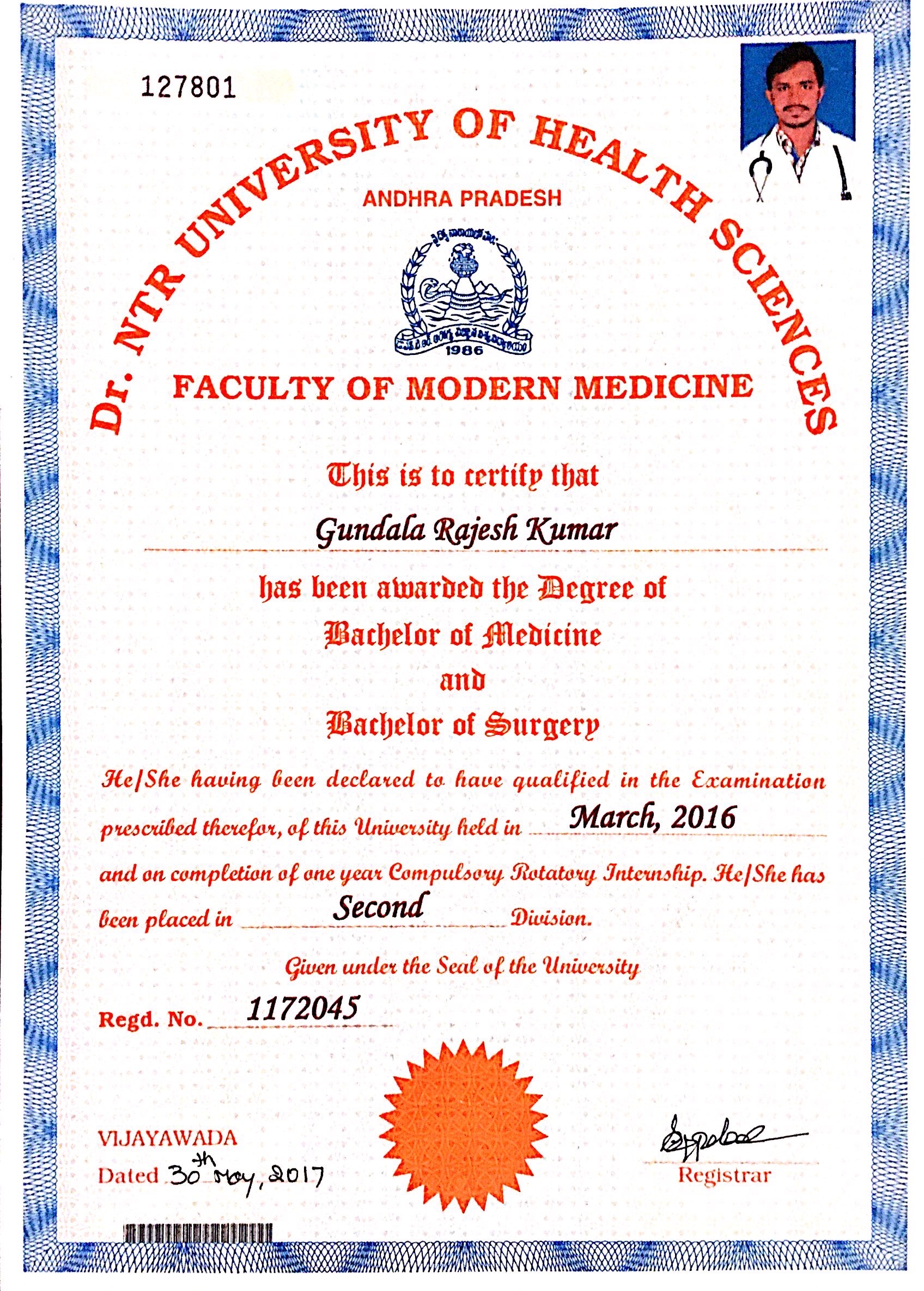 Doctor's certificate