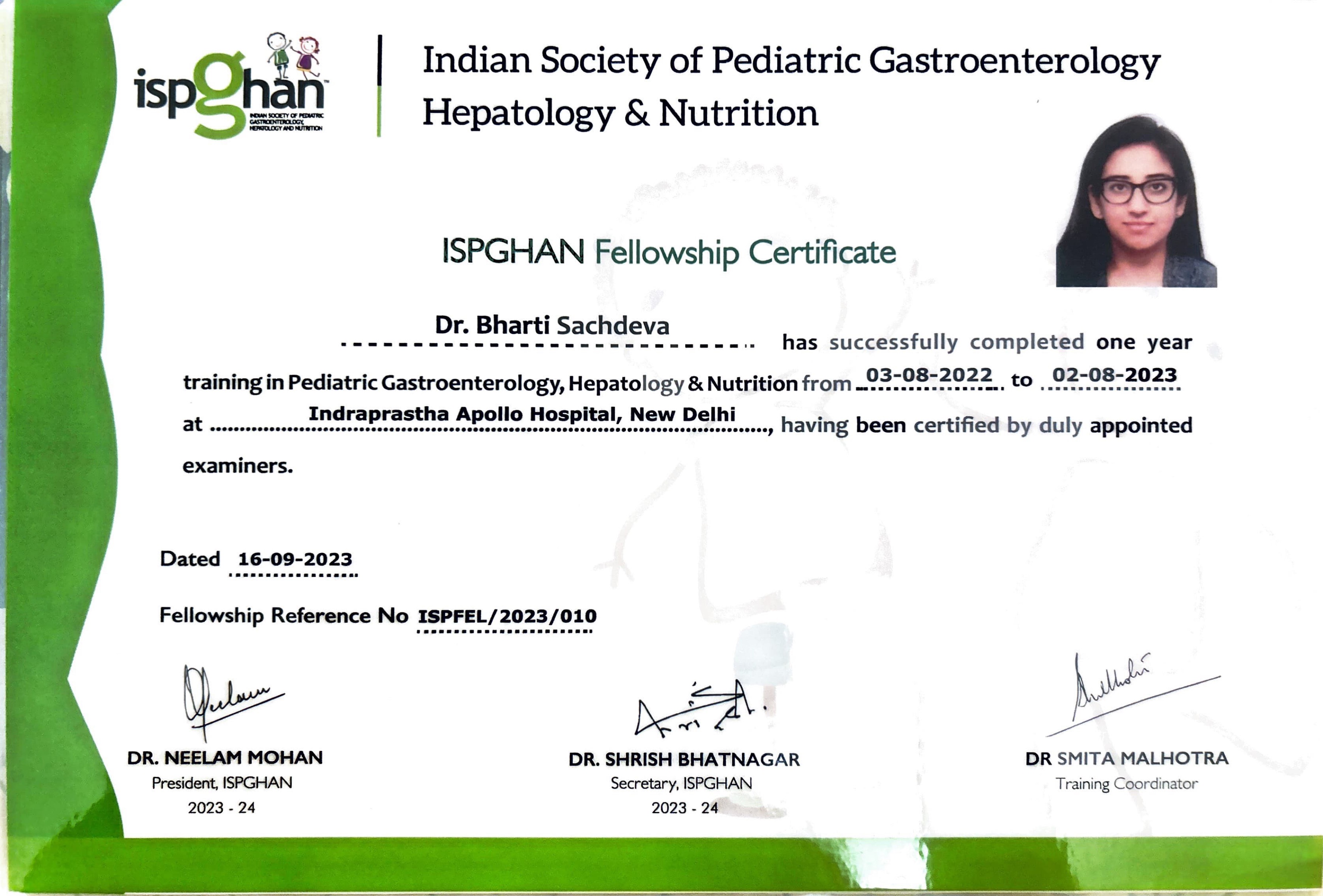 Doctor's certificate