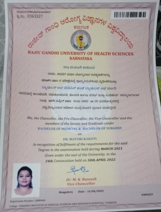 Doctor's certificate