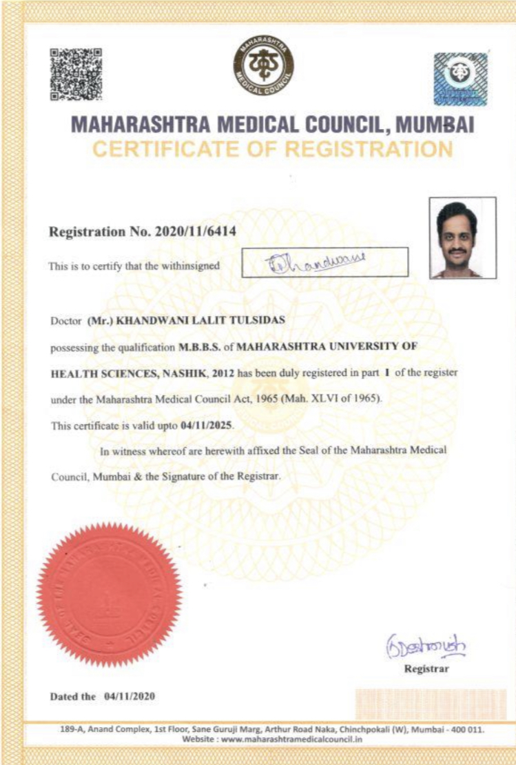 Doctor's certificate