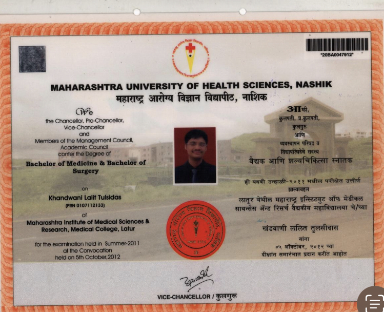 Doctor's certificate