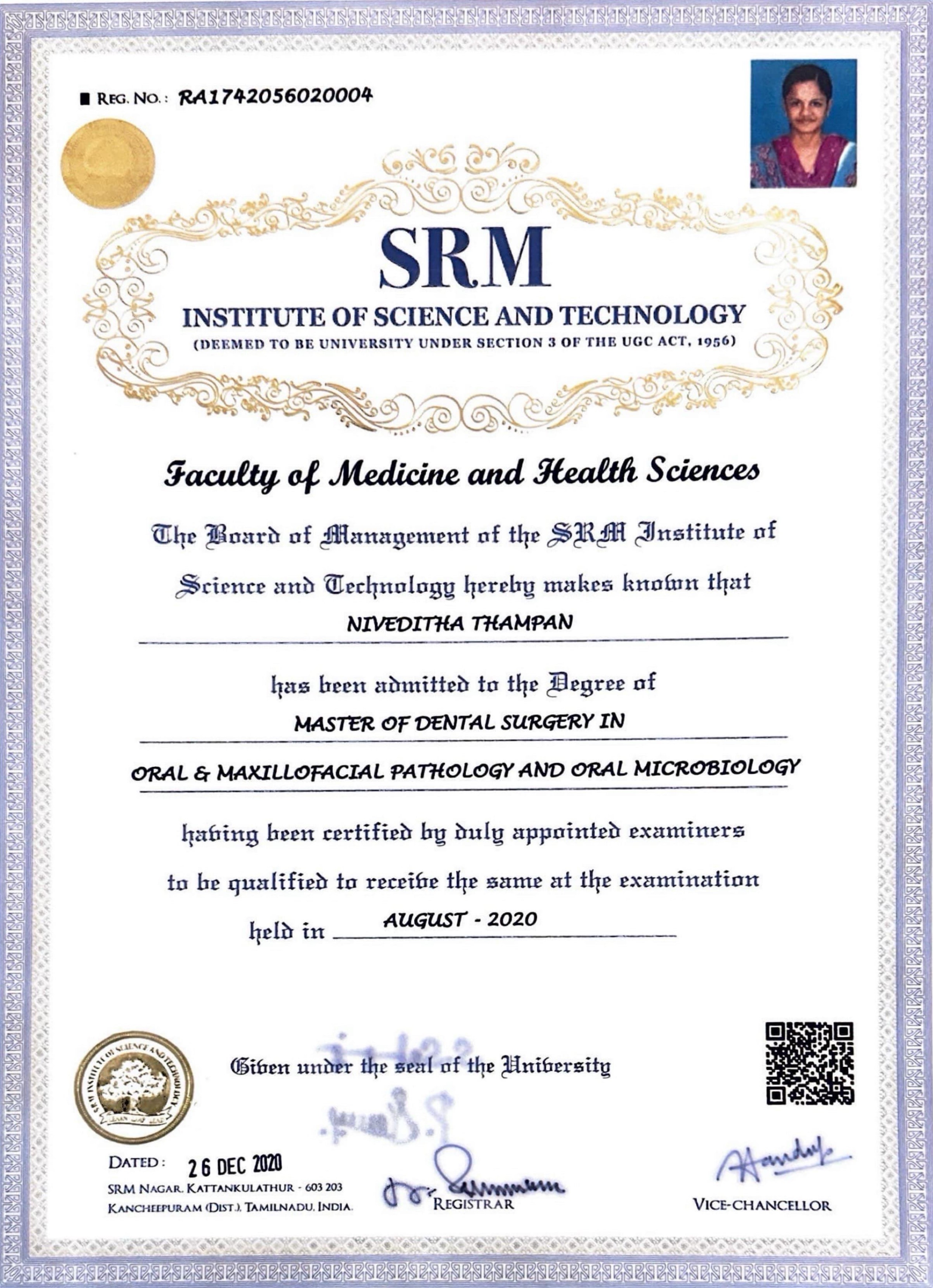 Doctor's certificate