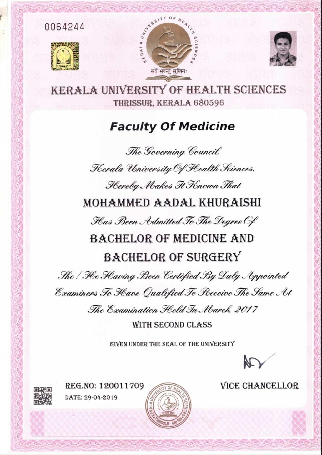 Doctor's certificate
