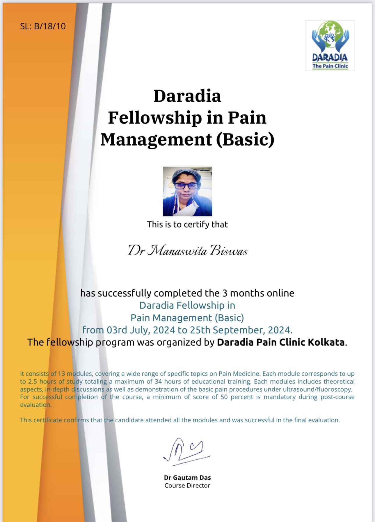 Doctor's certificate