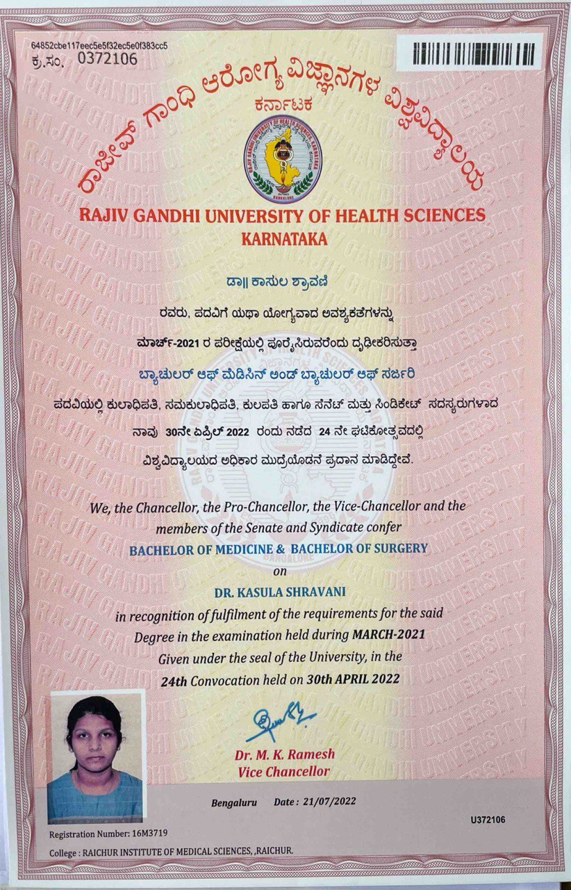 Doctor's certificate