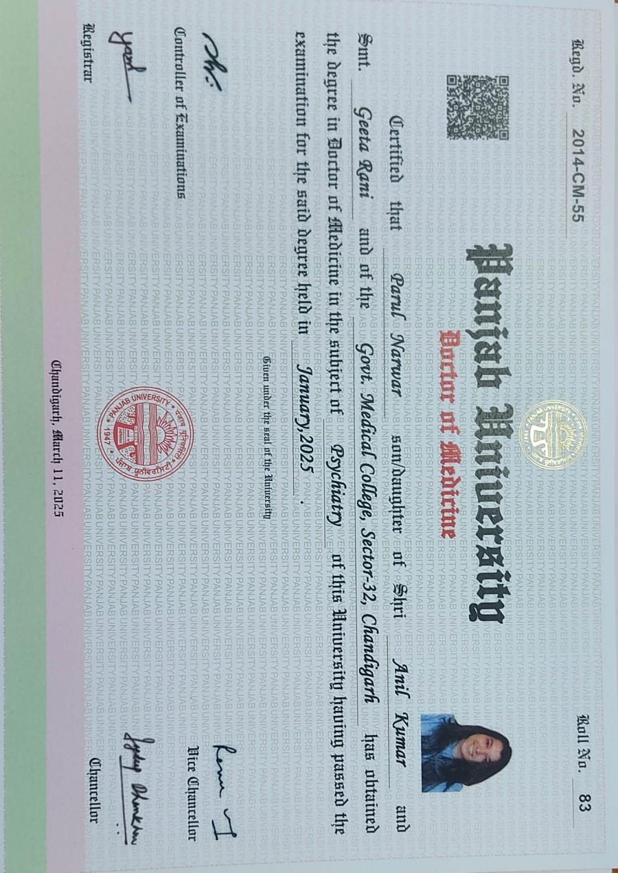 Doctor's certificate
