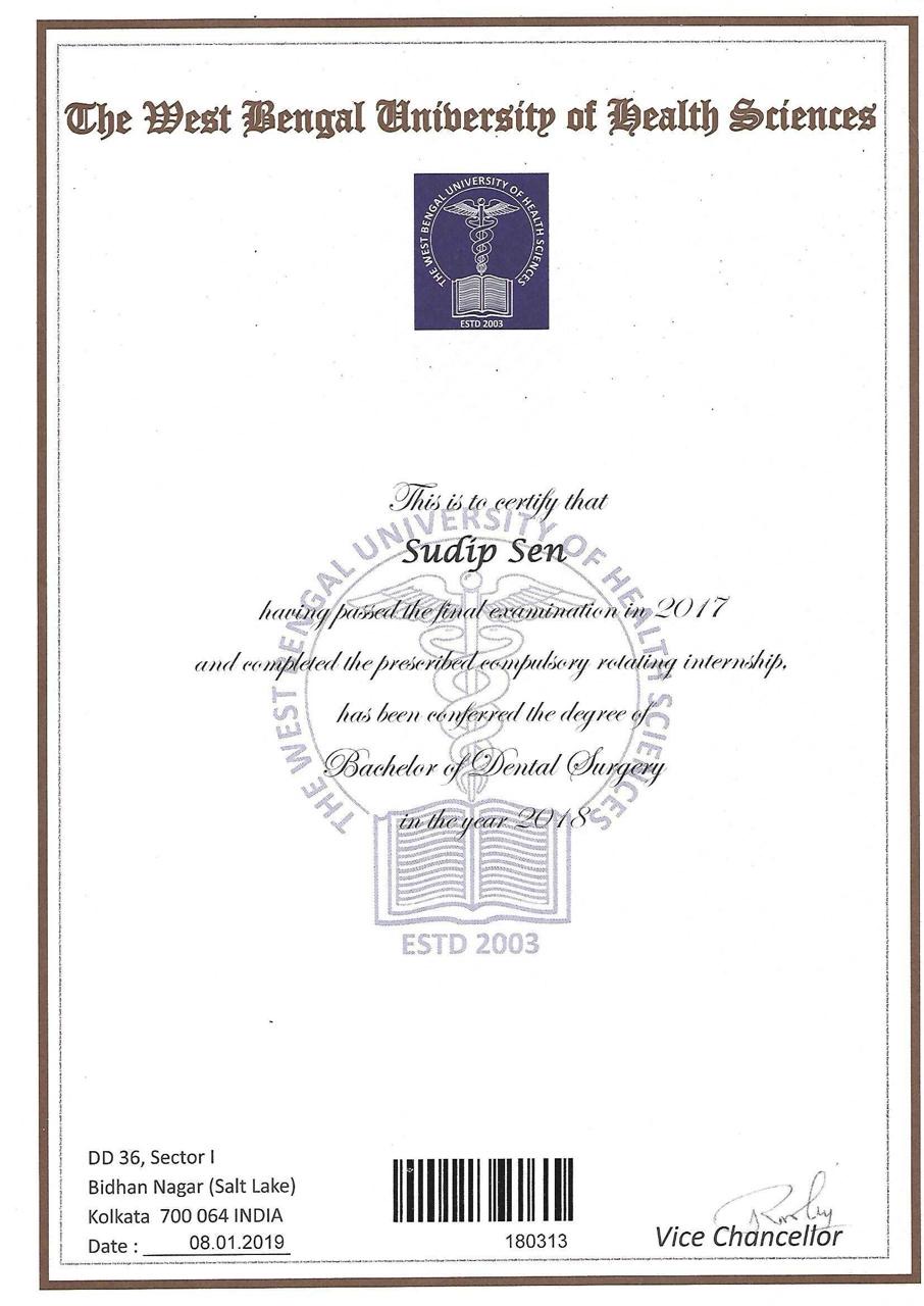 Doctor's certificate