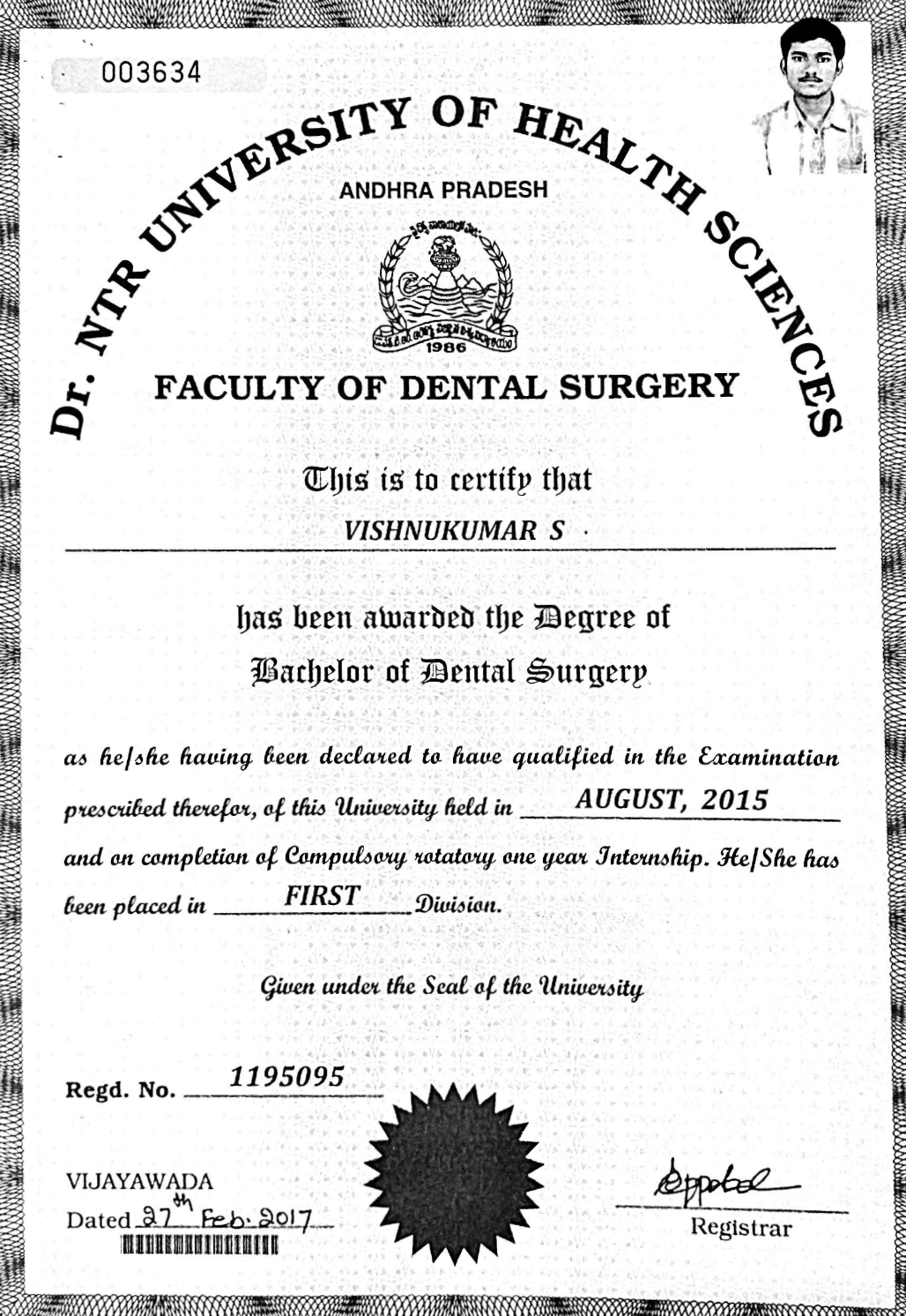 Doctor's certificate