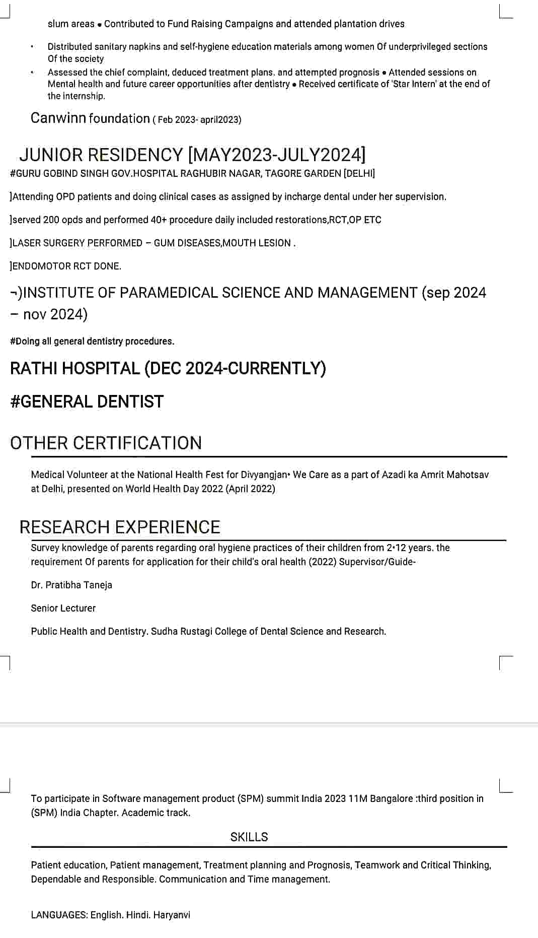 Doctor's certificate