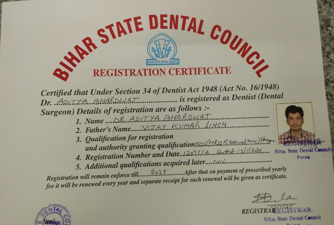 Doctor's certificate