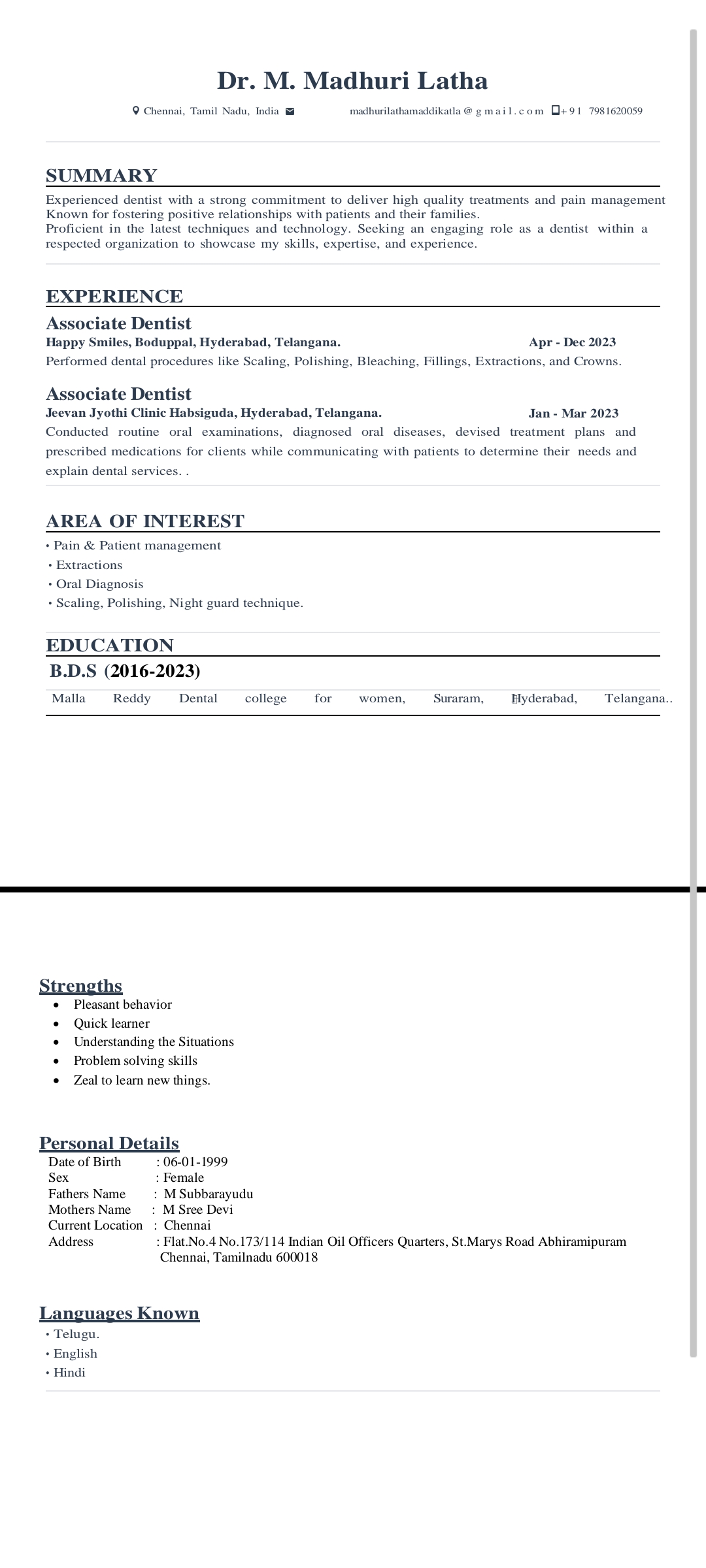 Doctor's certificate