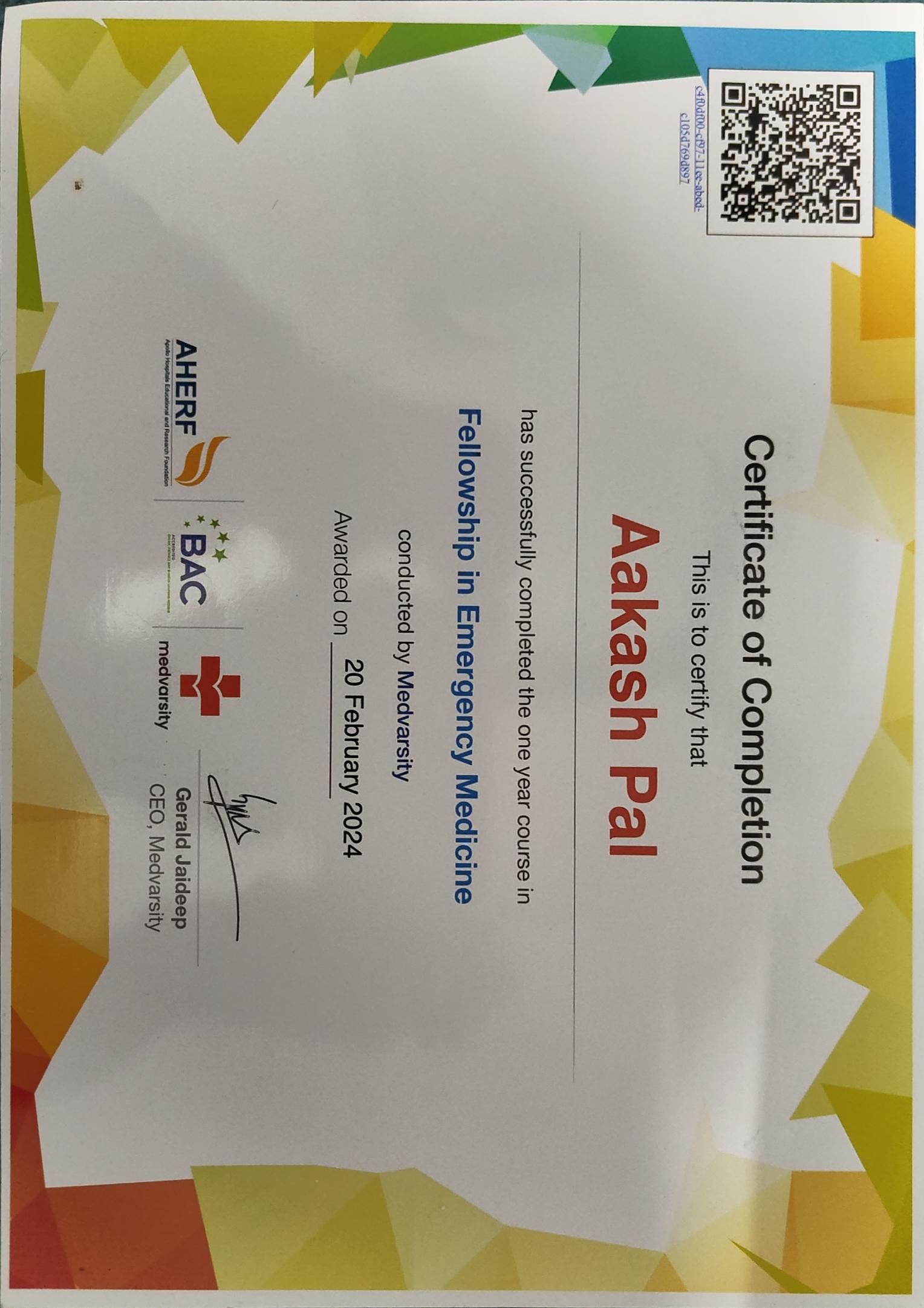 Doctor's certificate