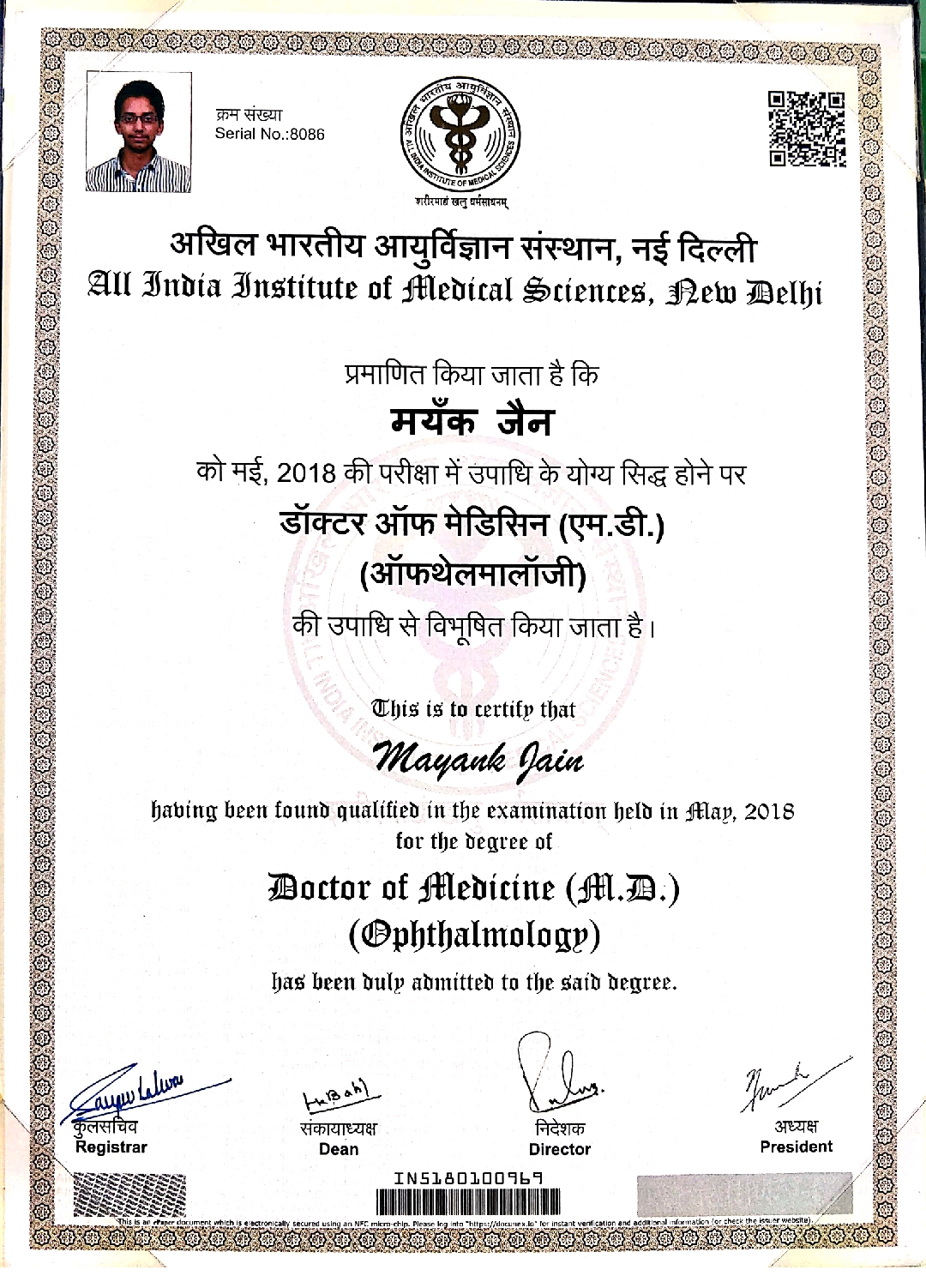 Doctor's certificate