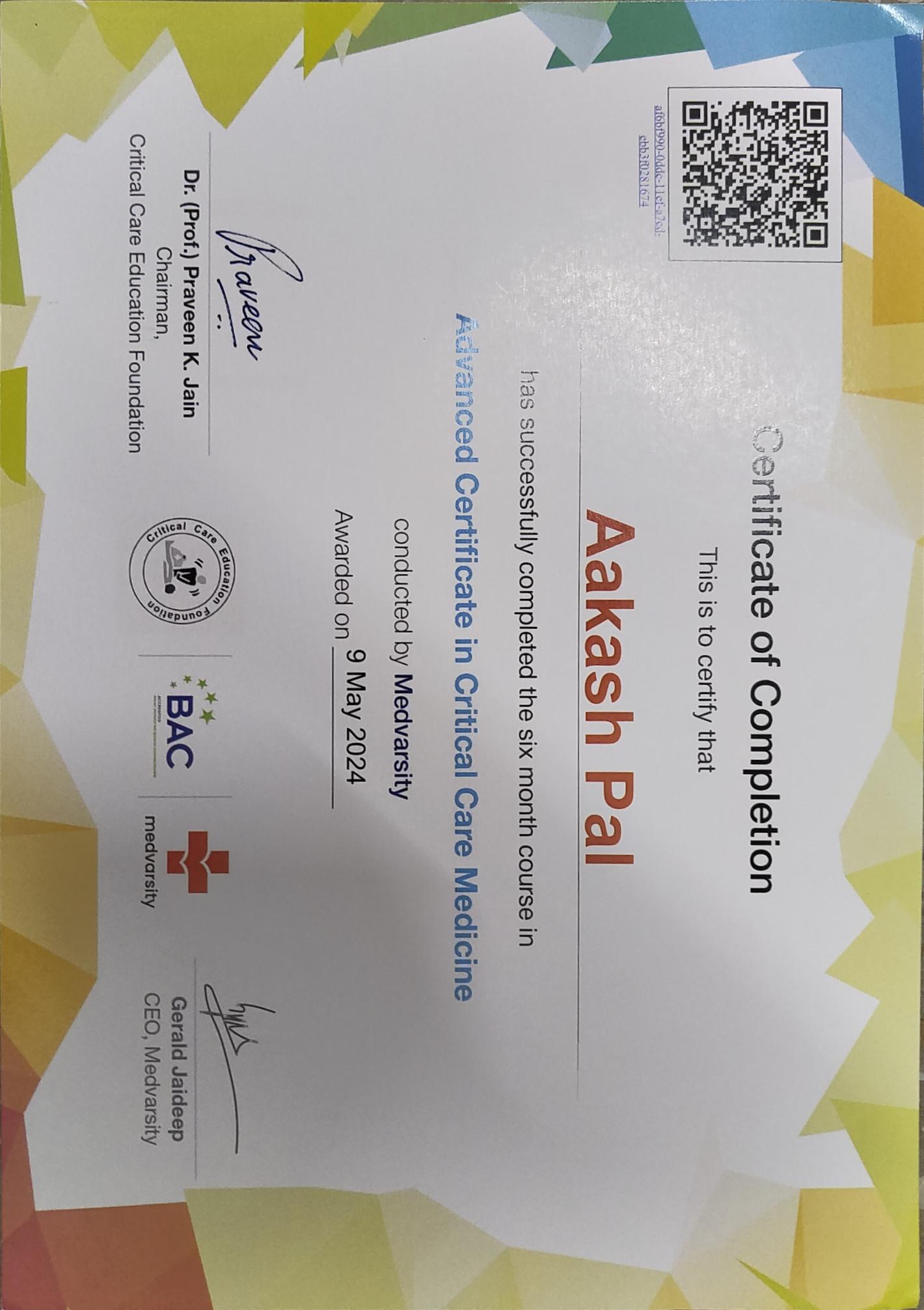 Doctor's certificate