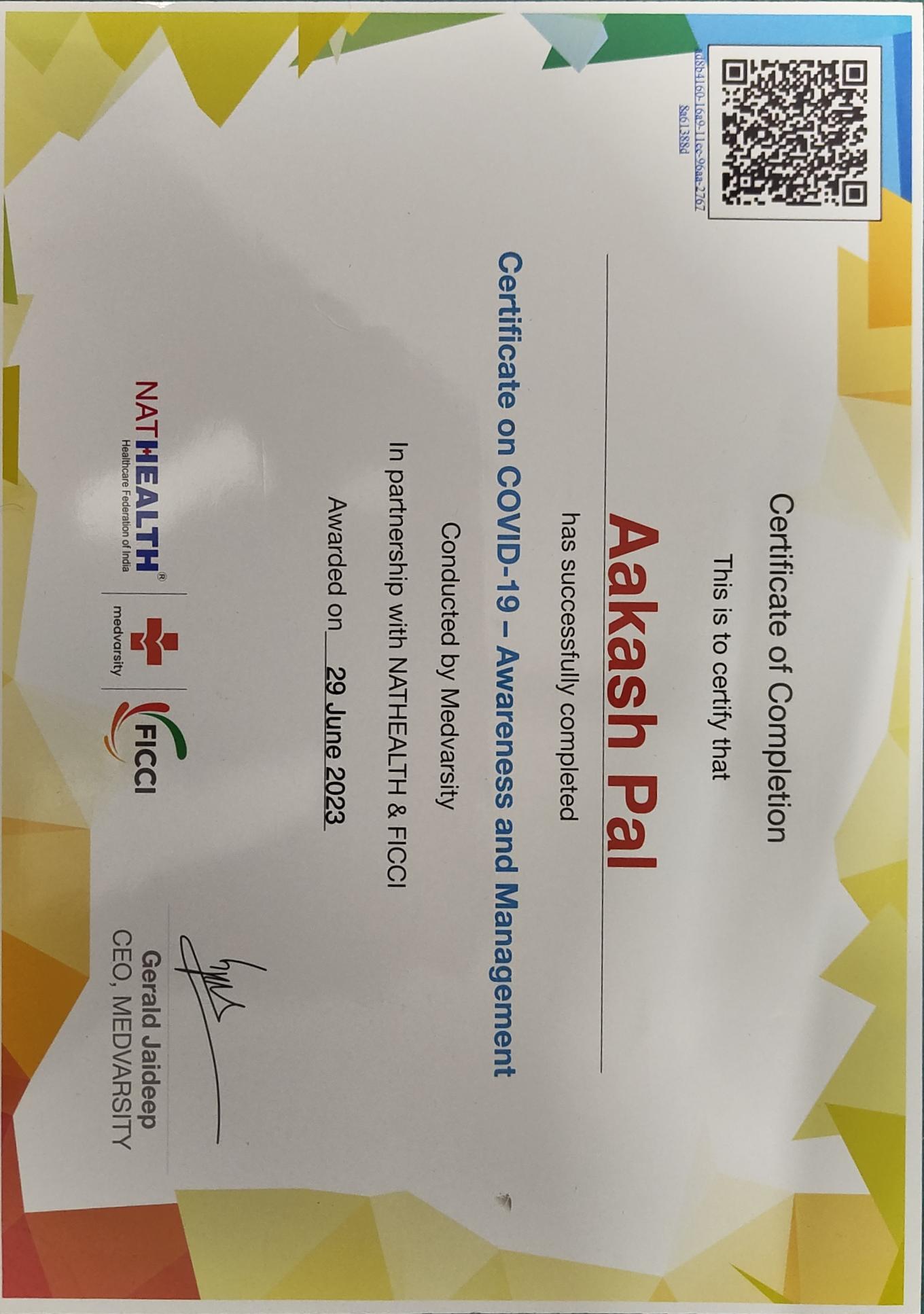 Doctor's certificate