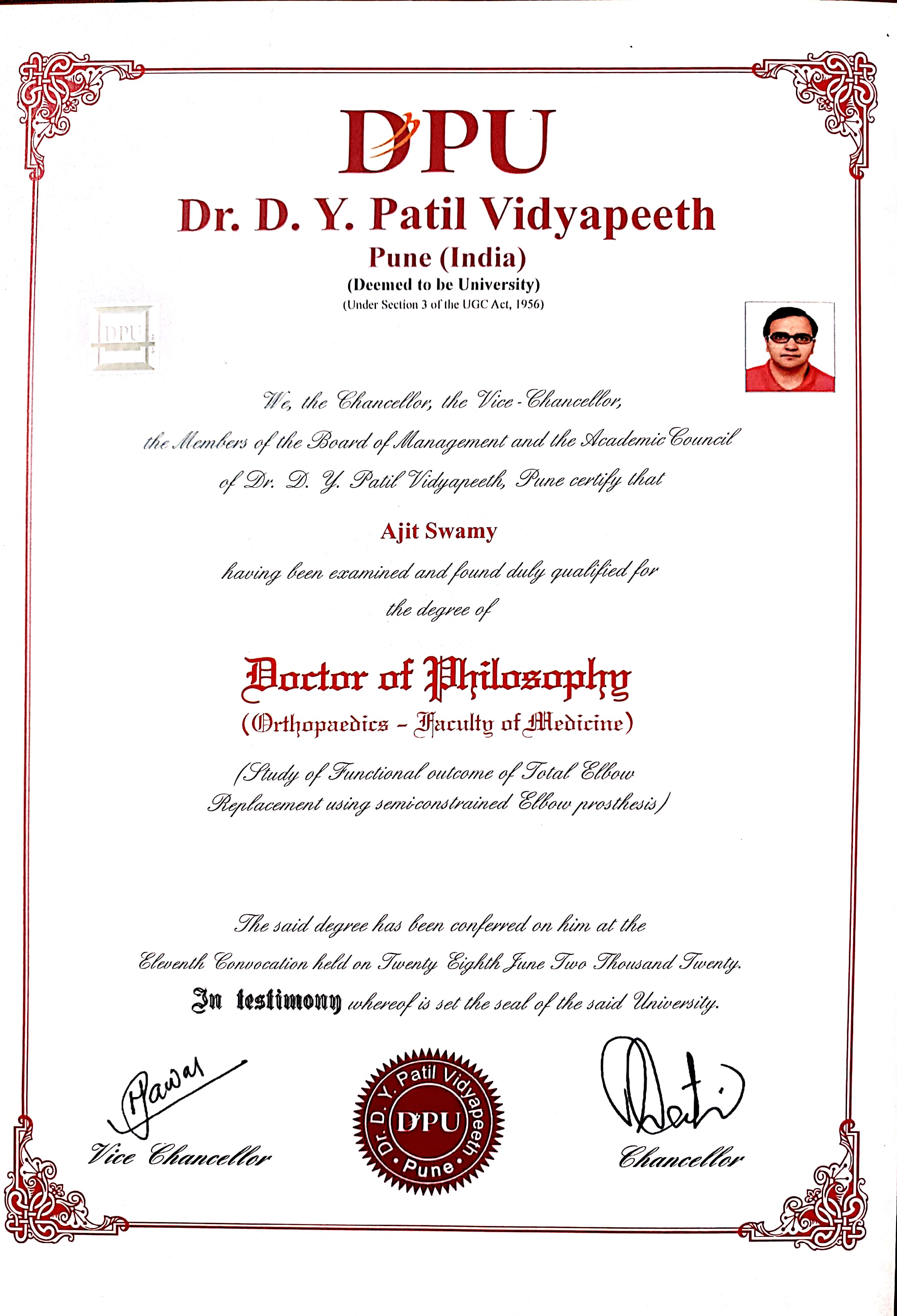 Doctor's certificate