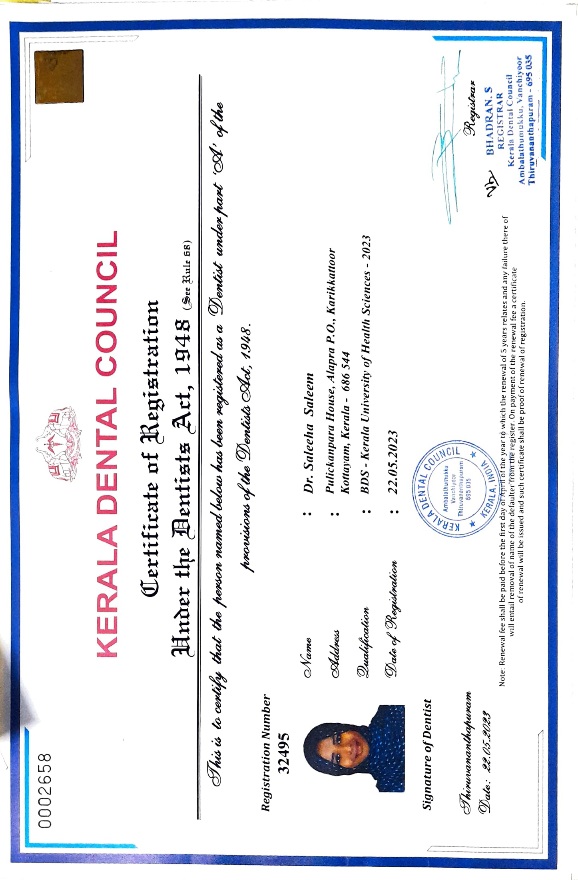 Doctor's certificate