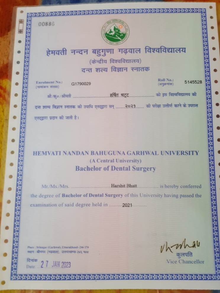 Doctor's certificate