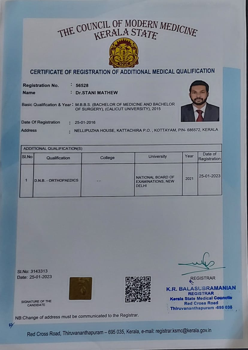 Doctor's certificate